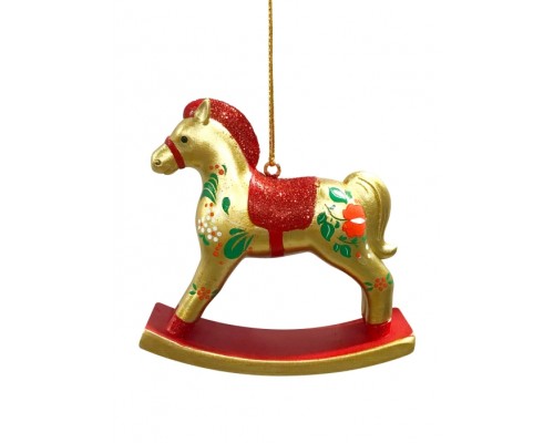 Новогоднее подвесное украшение из полирезины 3х8,5х8,5см