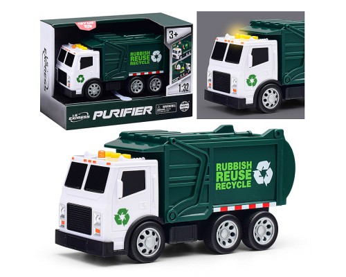 Машина "Мусоровоз" 1632 (свет, звук) в коробке