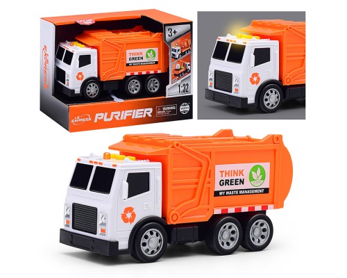 Машина "Мусоровоз" 1:32 (свет, звук) в коробке Машина "Мусоровоз" 1:32 (свет, звук) в коробке
