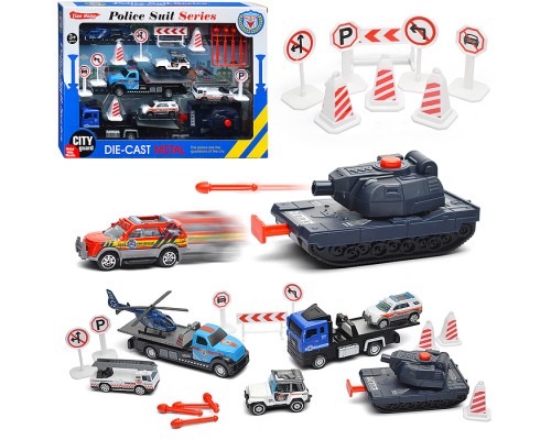 Набор машин "Полицейские службы" металл, в коробке Набор машин "Полицейские службы" металл, в коробке