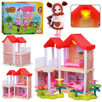 Дом для куклы "Котедж" с мебелью, в коробке