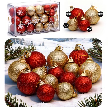 Набор новогодних украшений "Красно-золотые мотивы"