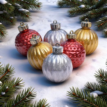 Набор новогодних украшений "Ёлочные фантазии" (6шт х 60см)