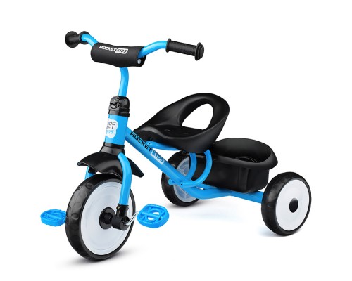 Велосипед трехколесный Rocket, колеса EVA 9"/7",  цвет голубой