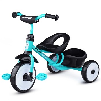 Велосипед трехколесный Rocket, колеса EVA 9"/7",  цвет бирюзовый