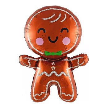 Шар (28''/71 см) Фигура, Пряничный человечек, 1 шт. в уп.