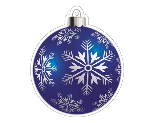 Вырубная фигурка "Новогодний шар на елку" (двухсторонняя)