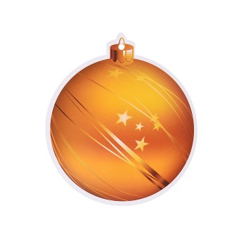 Вырубная фигурка "Новогодний шар на елку" (двухстороняя, ВД-лак)