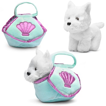 Щенок 17см в сумочке Ракушка