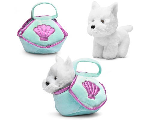 Щенок 17см в сумочке Ракушка