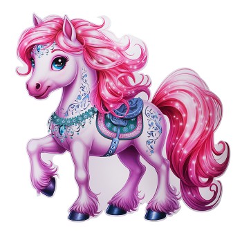 Плакат вырубной А4 "Лошадка" (двухсторонний, ВД-лак)