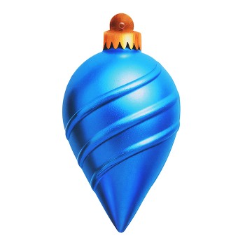 Вырубная фигурка "Елочная игрушка" (двухсторонняя, ВД-лак)