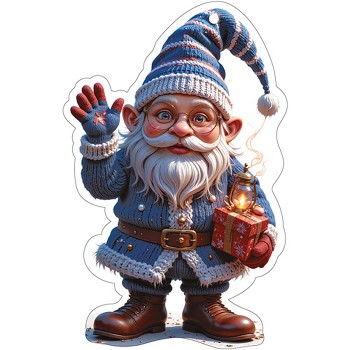 Вырубная фигурка "Гномик" (двухсторонняя, ВД-лак)