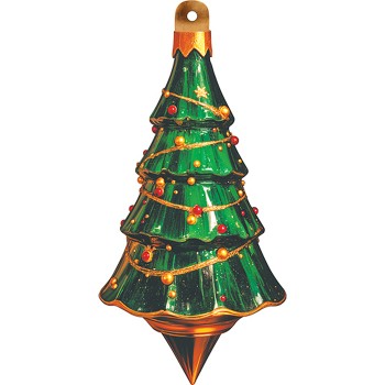 Вырубная фигурка "Елочная игрушка" (двухсторонняя, ВД-лак)