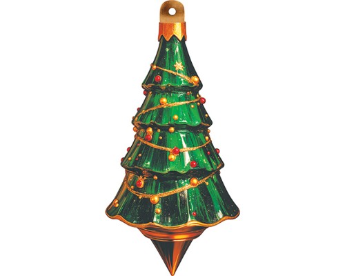 Вырубная фигурка "Елочная игрушка" (двухсторонняя, ВД-лак)