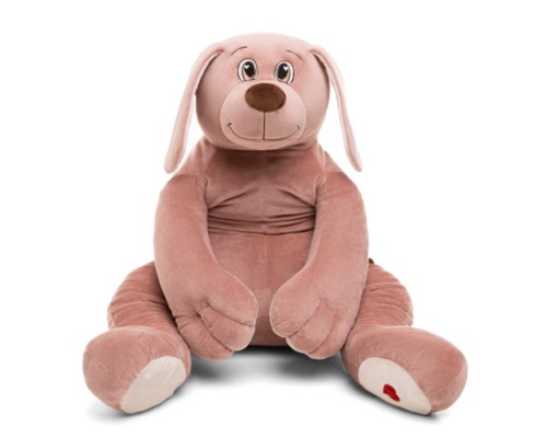 Собака Чарли, 70см (сидя 35 см), пудровый