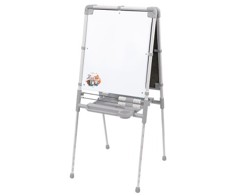 Доска знаний-мольберт 2 двусторонний (серый)