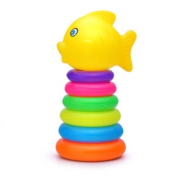 Пирамидка "Рыбка" (6 колечек) в сетке Пирамидка "Рыбка" (6 колечек) в сетке