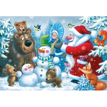 Пазлы maxi 24 "Новогодняя полянка"