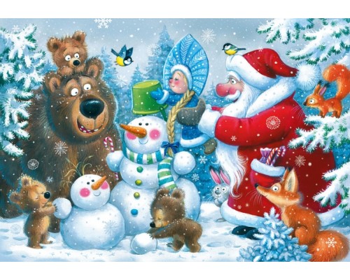 Пазлы maxi 24 "Новогодняя полянка"