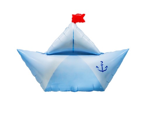 Шар (32''/81 см) Фигура, Бумажный кораблик, 1 шт. в уп.