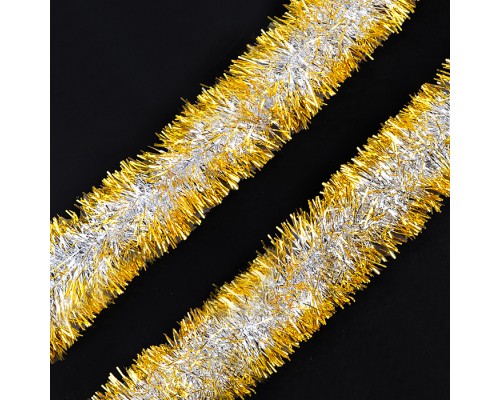 Мишура (9см*2м) серебро-жёлтый