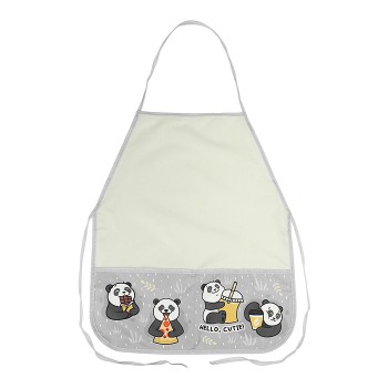 Фартук с 2 карманами "Панда-сладкоежка" 390х490 мм