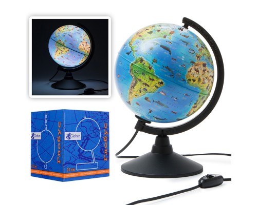 Глобус Зоогеографический с подсветкой