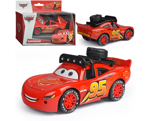 Модель металл Тачки 12,3см., (свет-звук, с пластиком) инерц., в коробке