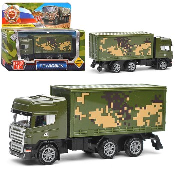 Машина металл Грузовик, 11 см, подвиж. дет., инерция, камуфляж