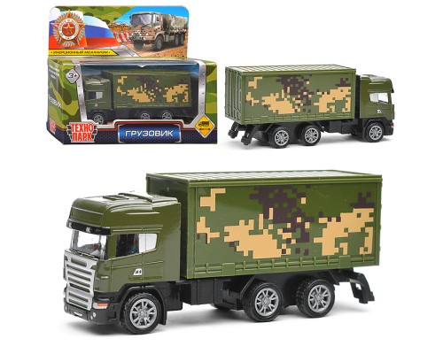 Машина металл Грузовик, 11 см, подвиж. дет., инерция, камуфляж