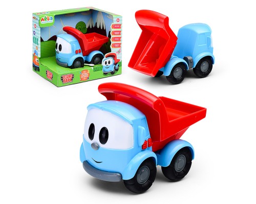 Машина пластик Грузовичок Лева 15 см, (свет-звук, песня про цифры) инерц., в коробке