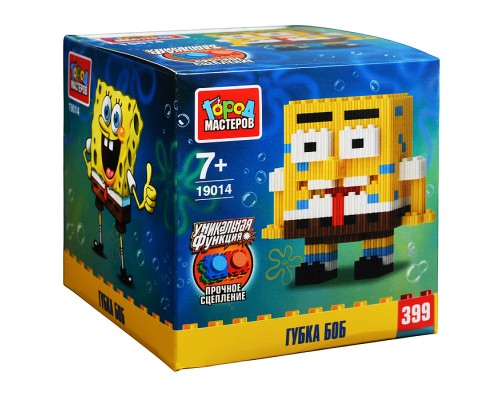 Конструктор 3D сборная фигурка "Губка боб" 399 дет.