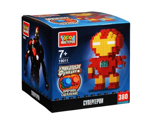 Конструктор 3D сборная фигурка "Супергерои" 380 дет.