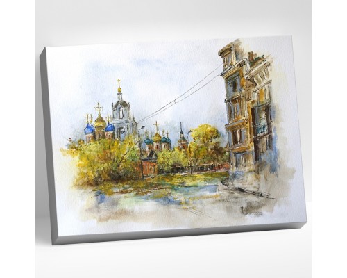 Картина по номерам 40х50 "Дорофеев С.В. Москва, улица Варварка" (31 цвет)