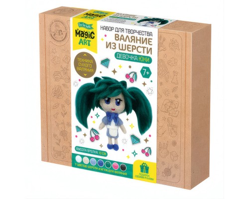 Набор для творчества. Валяние из шерсти "Девочка Юки"