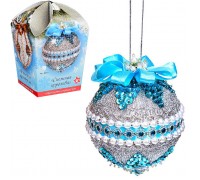 Новогодний шар из пайеток "Снежная королева"