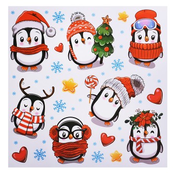 Декоративные наклейки. Пингвины (30х30 см)