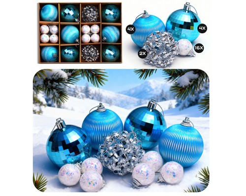 Набор новогодних шаров "Новогоднее сияние"