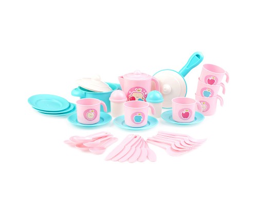 Набор детской посуды "Настенька" на 6 персон (V4) (38 элементов) (в сеточке)