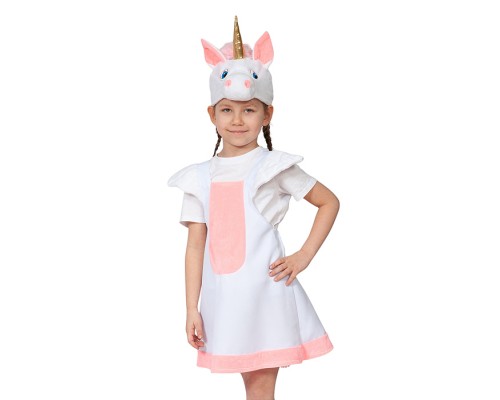 Изделие швейное "Набор карнавальный "Лошадка Единорожка" ткань-плюш (3-6 лет, рост 92-122 см)