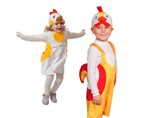 Изделие швейное "Набор карнавальный "Петушок" плюш (6-9 лет, рост 122-134 см)