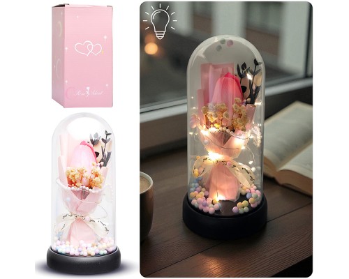 Светильник "Тюльпан" в коробке (розовый)