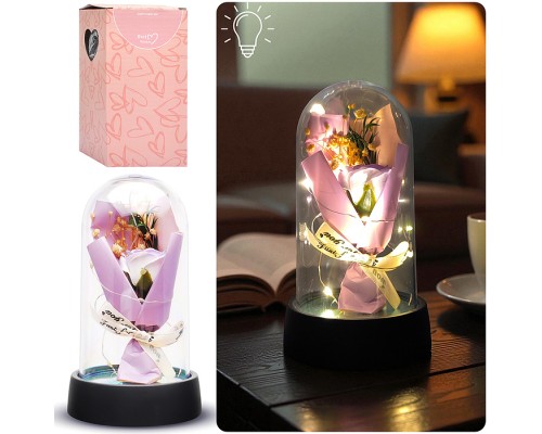 Светильник "Букетик" в коробке (сиреневый)