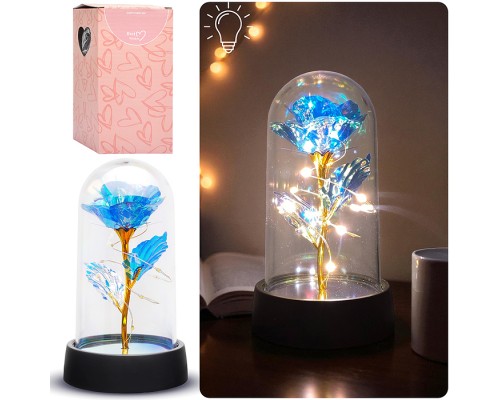 Светильник "Волшебный цветок" в коробке (синий)