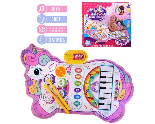 Коврик музыкальный "Сказочный единорог" в коробке