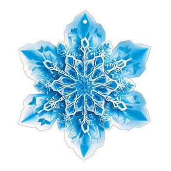 Вырубная фигурка "Снежинка" (двухсторонняя, ВД-лак)