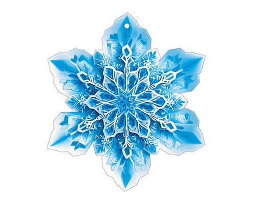 Вырубная фигурка "Снежинка" (двухсторонняя, ВД-лак)
