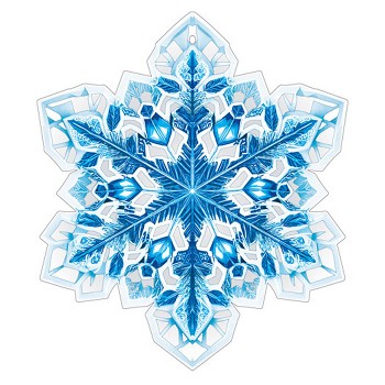 Вырубная фигурка "Снежинка" (двухсторонняя, ВД-лак)