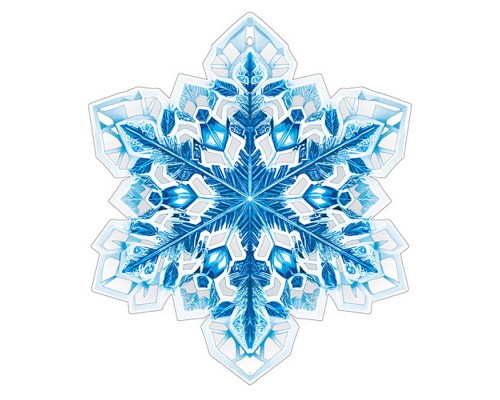 Вырубная фигурка "Снежинка" (двухсторонняя, ВД-лак)